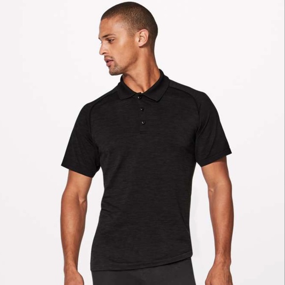 lululemon athletica Other - Lululemon Black Metal Vent Tech Polo Shirt